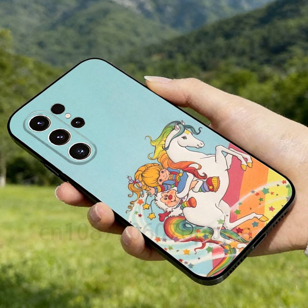Cartoon R-Rainbow Brite Phone case For Samsung Galaxy A53,51,72,73,31,30,42 Soft Silicone Black Cover