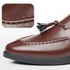Мужская повседневная кожаная обувь Элегантные кисточки Мужская модельная обувь Заостренный носок Лоферы Легкие мокасины Большой размер Вечерняя свадебная обувь Мужская