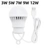 3W 5W 7W USB Lamp Bulb Emergency Lighting Night Light New LED Bulb Light  For Outdoor Camping Tent