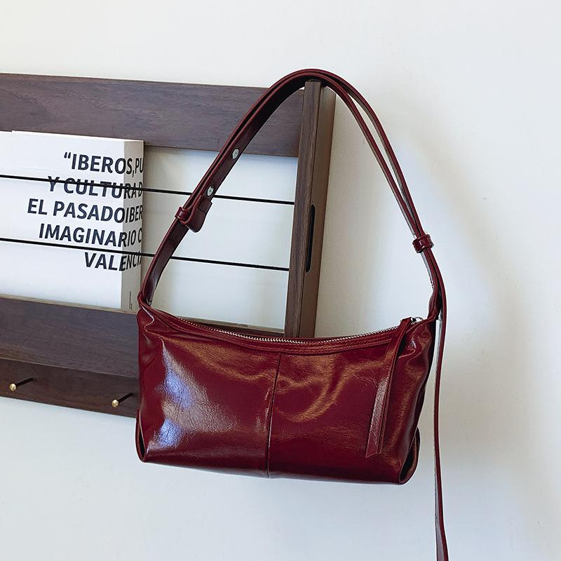 Простые красные сумки через плечо для женщин, модные повседневные сумки через плечо для поездок на работу, универсальные женские сумки