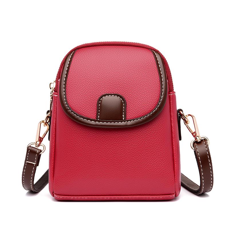 Мини квадратные сумки Сумка Универсальная сумка через плечо Повседневная модная кожаная сумка Сумка для мобильного телефона для женщин