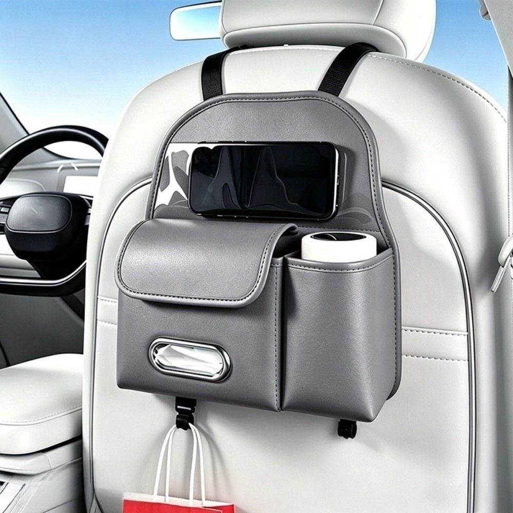 Multifunctional Car Tissue Box Waterproof Car Backrest Seat Storage Bag Car Backseat