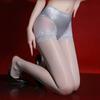 Поддельные атласные трусики с ластовицей два в одном сетчатые лоскутные формирующие колготки женские сексуальные маслянистые блестящие для танцев на пилоне ночного клуба вечеринки нижнее белье