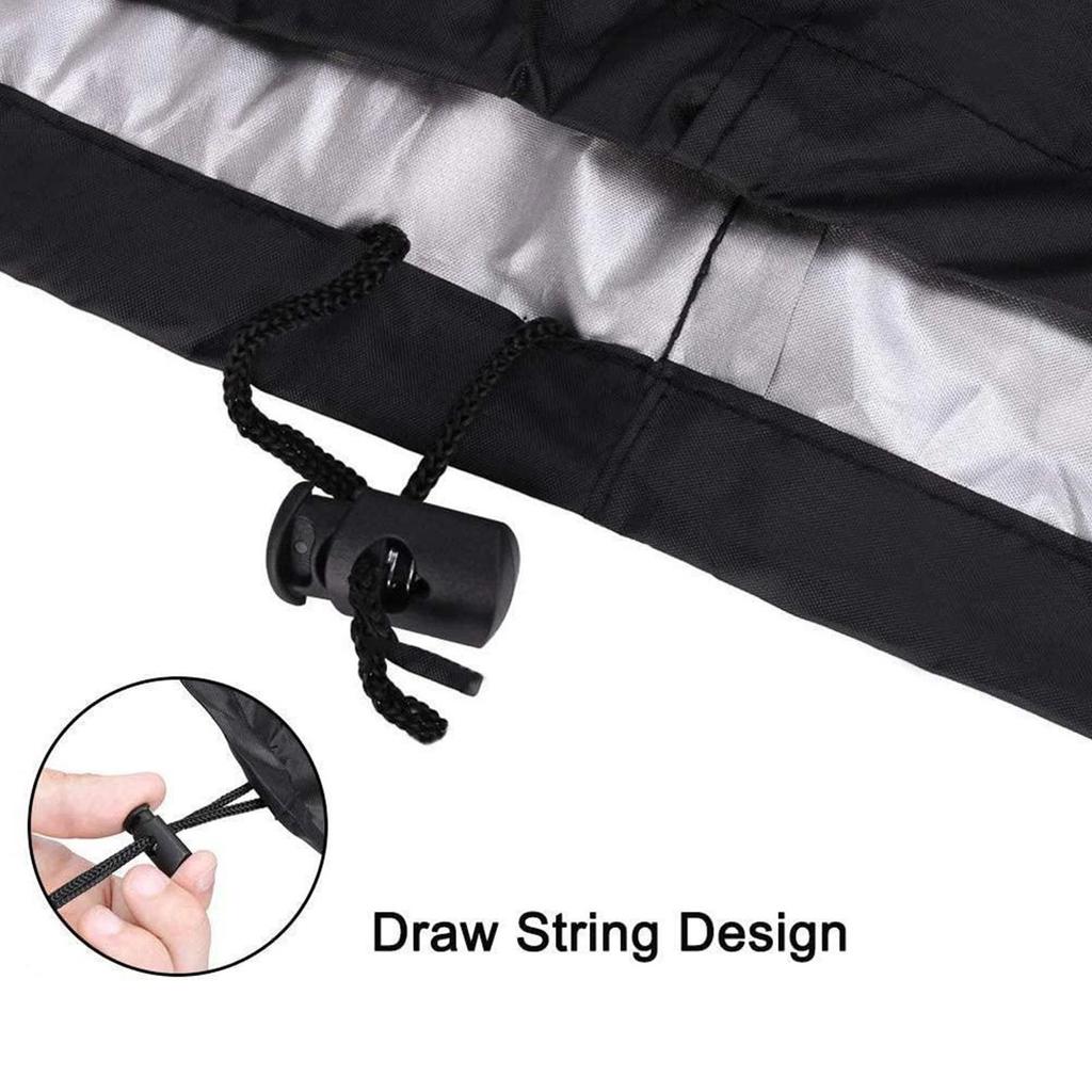 Heavy Duty Universal Lawn Mower Cover Waterproof Dustproof Oxford Fabric With Windproof Drawstring For Outdoor Protector