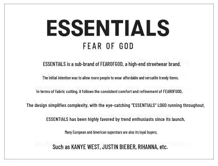 Мужская толстовка с капюшоном FOG Fear of God ESSENTIALS, американский стиль, с начесом