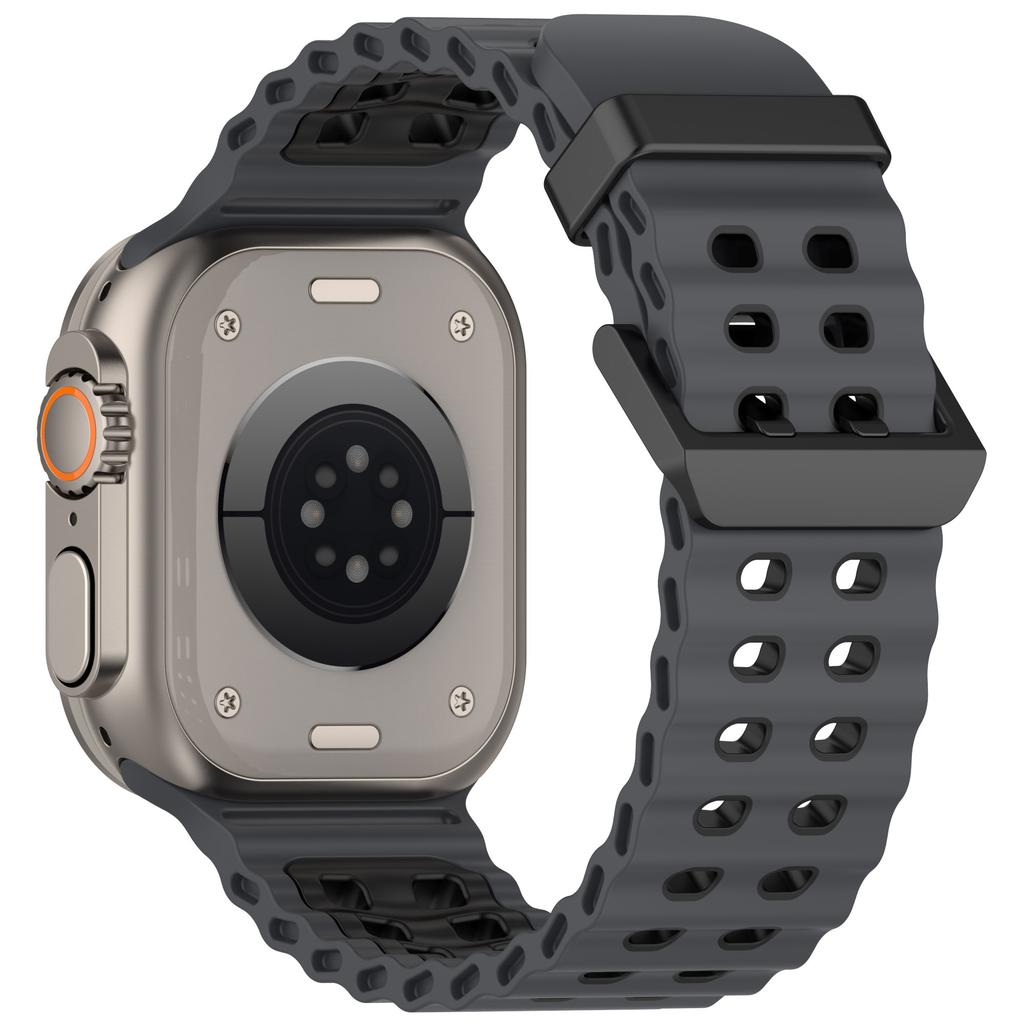 Watch Band for Apple Watch Series 10 Ultra 9 8 7 SE 6 5 4 3 2 1 46mm 49mm 45mm 44mm 42mm Dual Color Silicone Strap