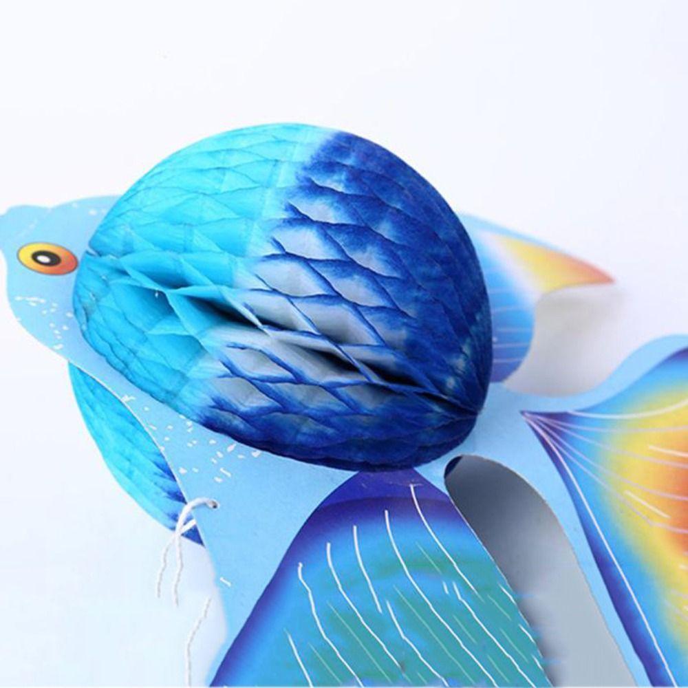 Праздничный сотовый фон настенный декор красочные салфетки праздничные атрибуты золотая рыбка подвесное украшение