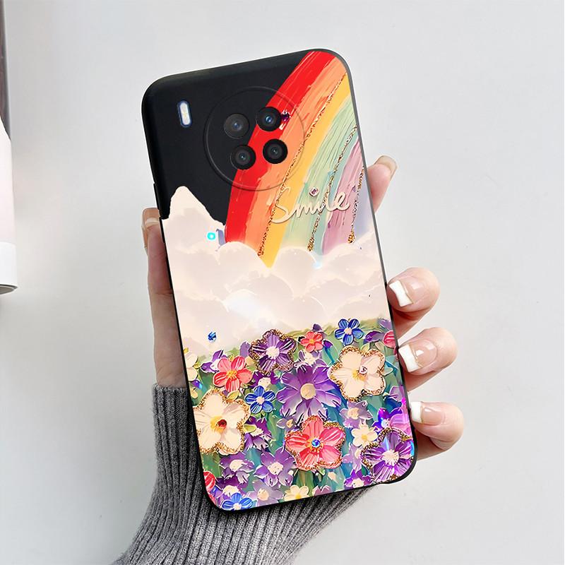 Силиконовый чехол для Huawei Nova 8i Honor 50 Lite, чехол, милый мультяшный черный кот, мак, собака, мягкая задняя крышка из ТПУ для Honor 50Lite, Capa
