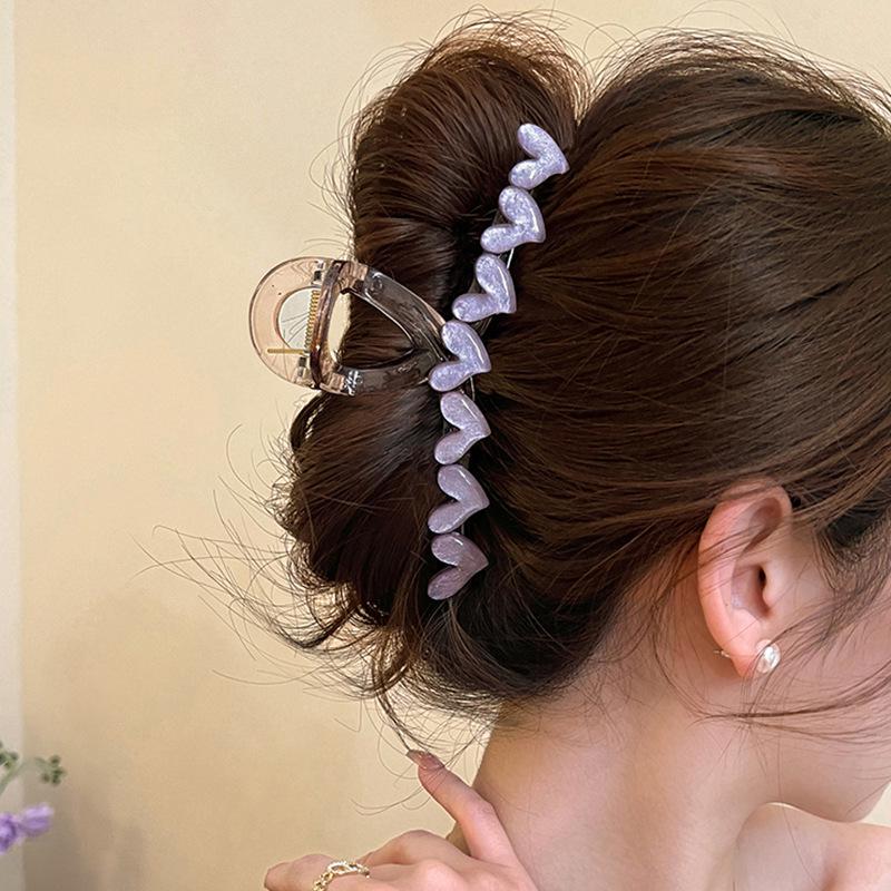 Элегантная большая заколка для волос для женщин 2025 - Шикарный дизайн 'акула' для густых волос