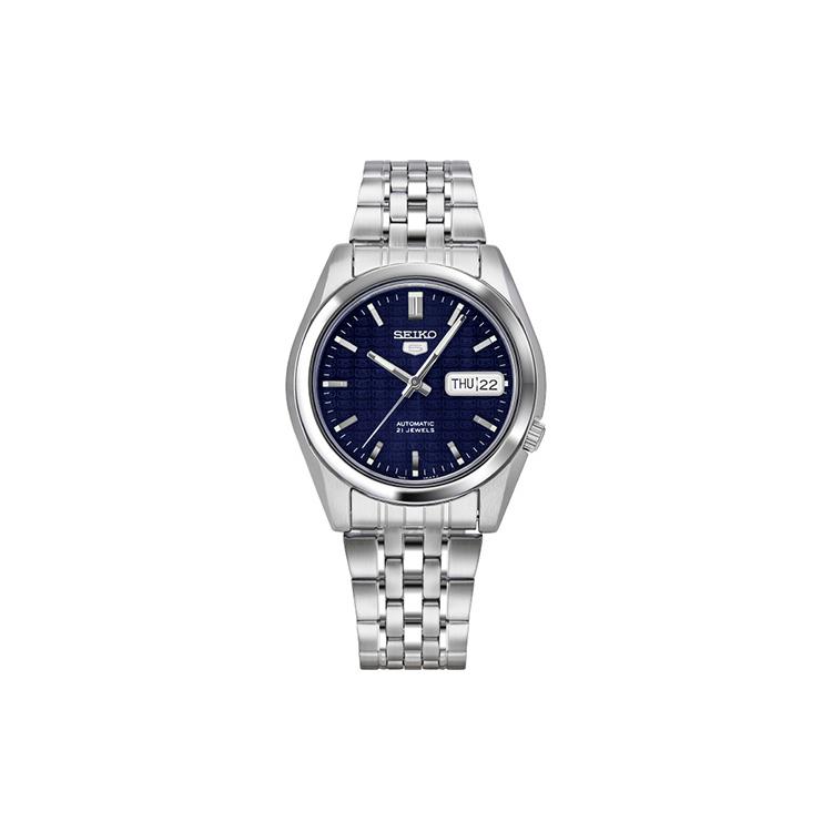 Seiko SEIKO5 Механизм Нержавеющая сталь Ремешок Часы Мужские Часы Синий циферблат SNK357K1