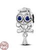 Animal Collection Dangle 925 Sterling Silver Pave Monkey Charm Beads Fit Original  Bracelet DIY Jewelry Making For Women