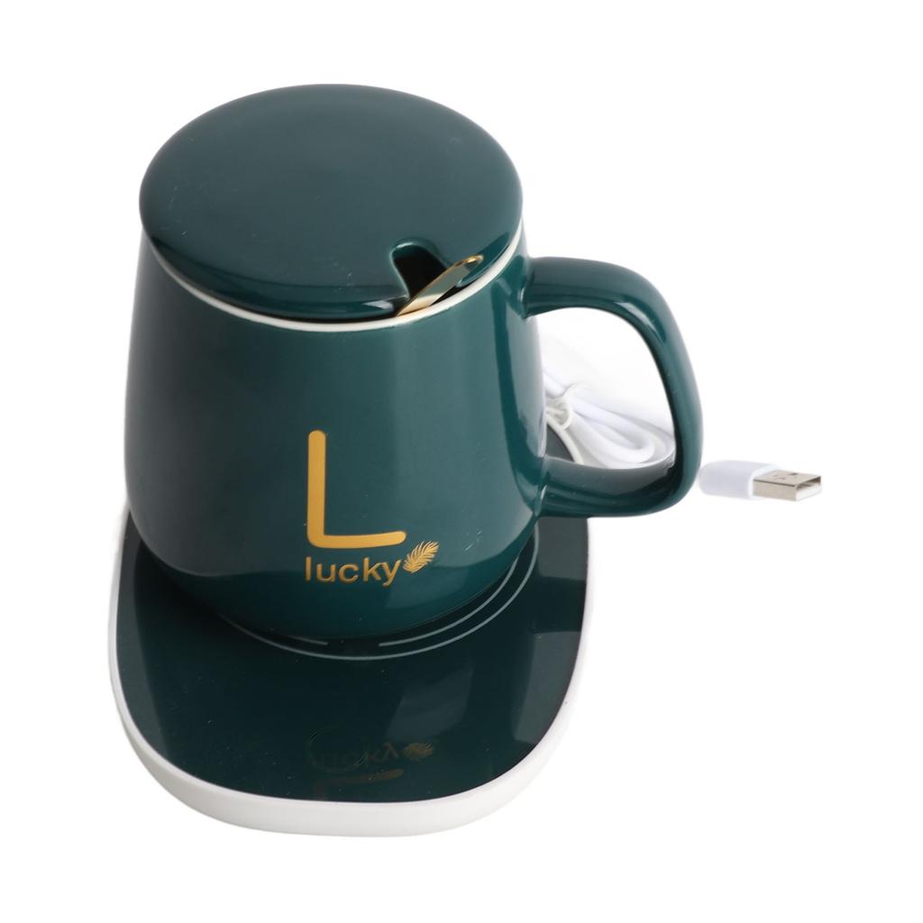 Набор кофейной чашки и подставки с подогревом с постоянной температурой 380 мл керамическая кофейная кружка 55 градусов постоянная