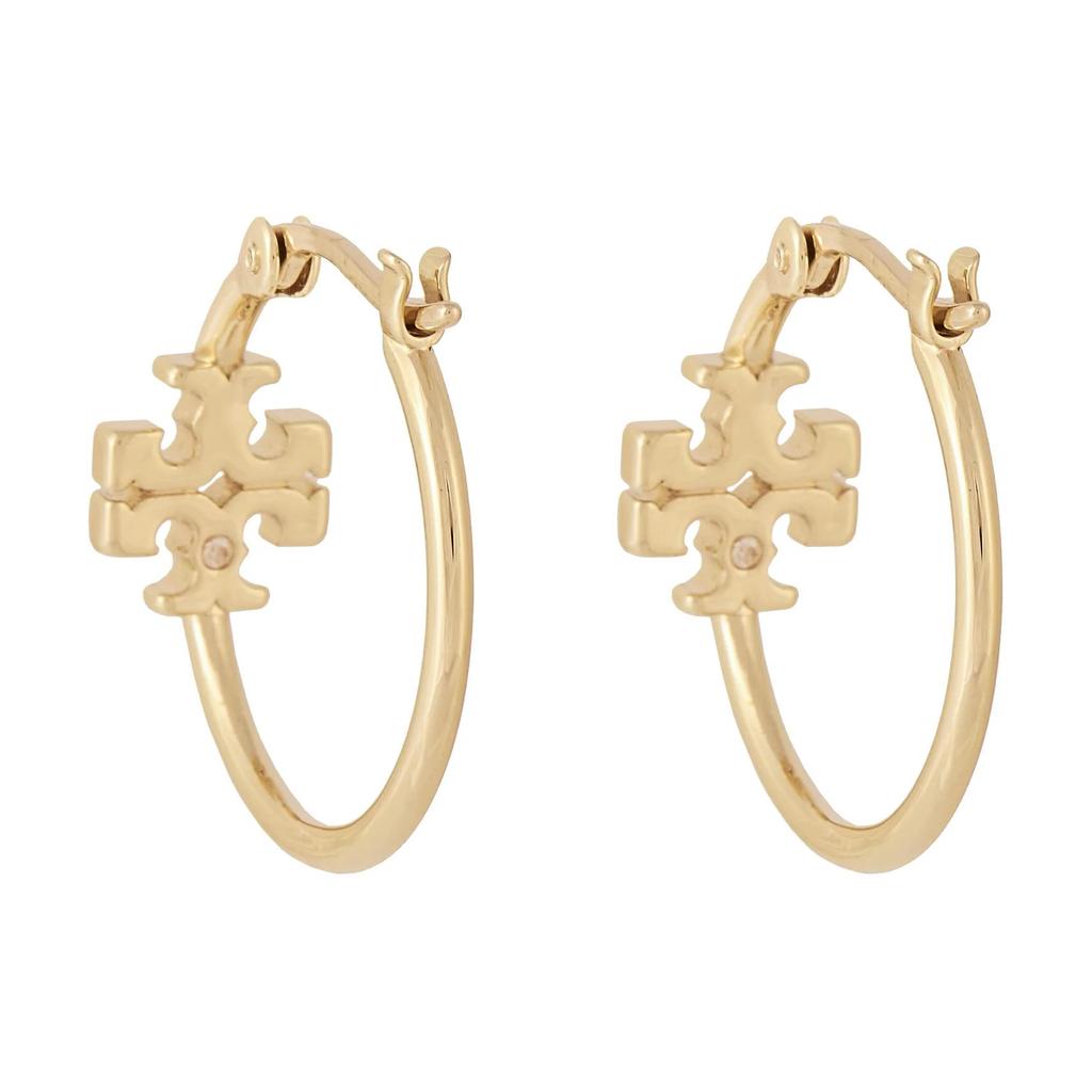 Tory Burch Серьги из латуни с логотипом Женские серьги Золото POIZON240621788