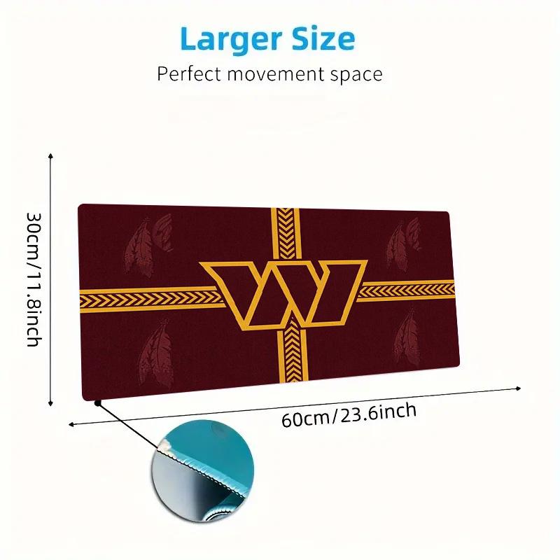 Washington Football Color Mouse Pad Large Gaming Table Cushion Non-slip Laptop Tablet Big Mousepad XXL Mat Mini PC Playmat With Lock edge