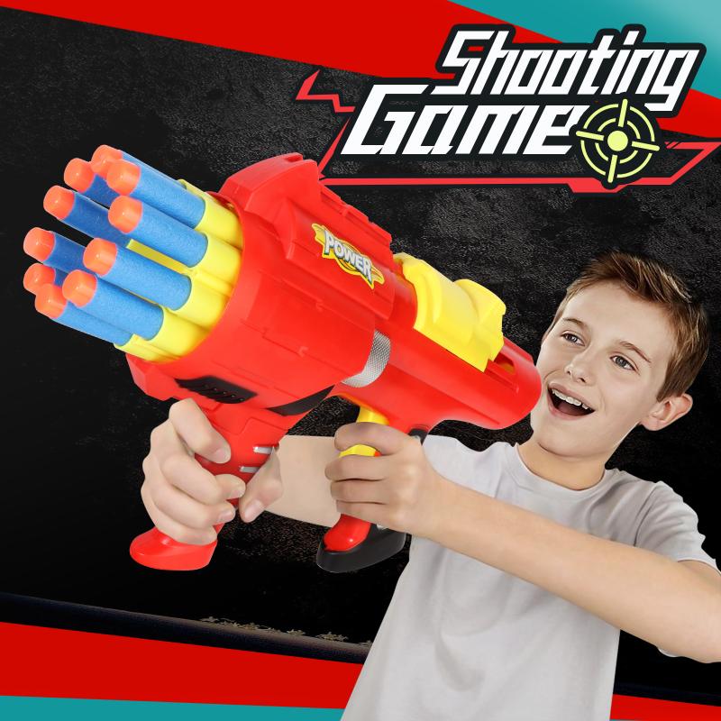 Manual Rapid Fire Toy Gun Soft Bullet Gun Air Foam Blaster Kids Indoor Outdoor Shooting Sports Family Interactive Game Boys Gift