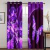 Dreamy Colorful Butterfly Purple Girl Window Curtains Kids Bedroom Living Room Hall Treatments Kitchen Decoration Drapes Blinds