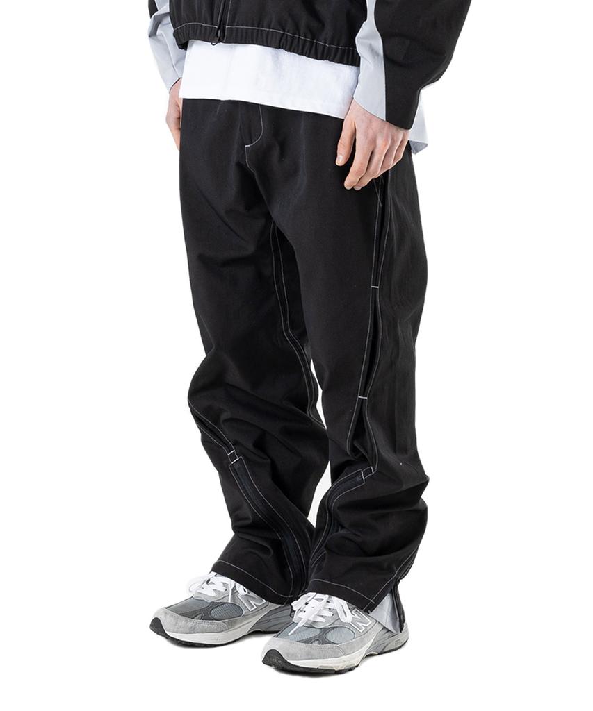 MASSNOUN Inverted Incision Track Pants Mshtp002-Bk