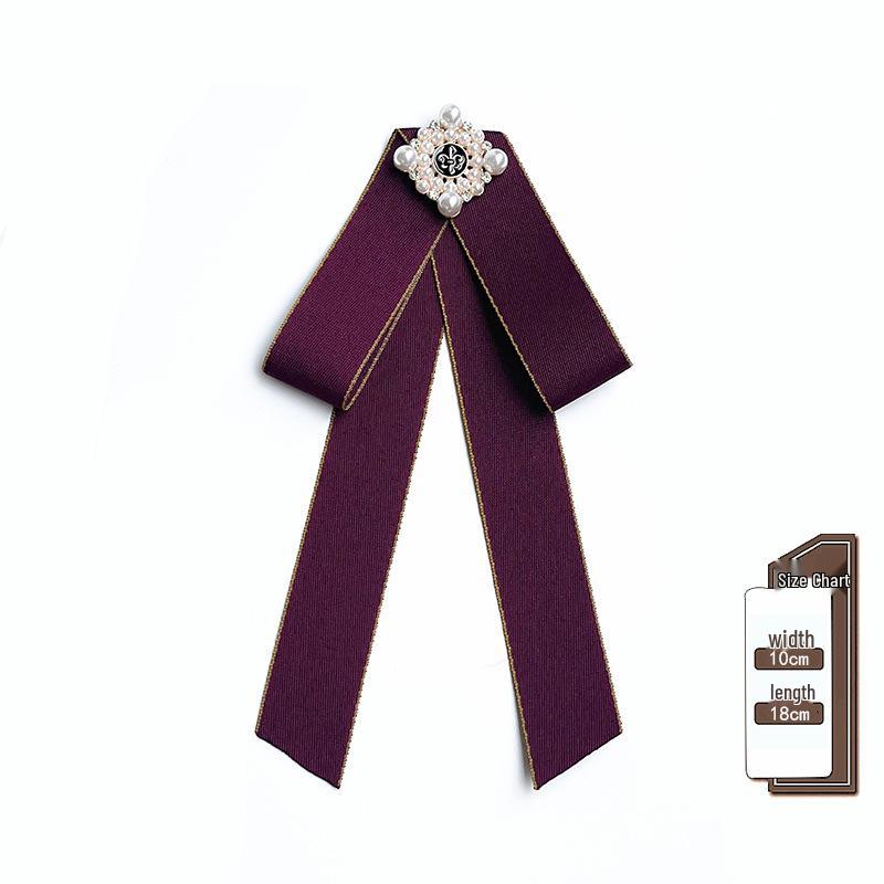 Корейская ретро бабочка и брошь с жемчугом - Женский аксессуар для униформы