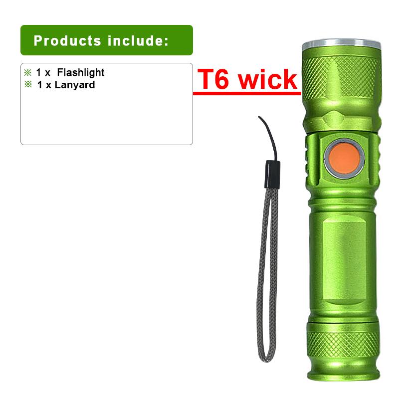 Мини многофункциональный фонарик USB перезаряжаемый портативный фонарь 500 м водонепроницаемый уличный рабочий фонарь для кемпинга и рыбалки