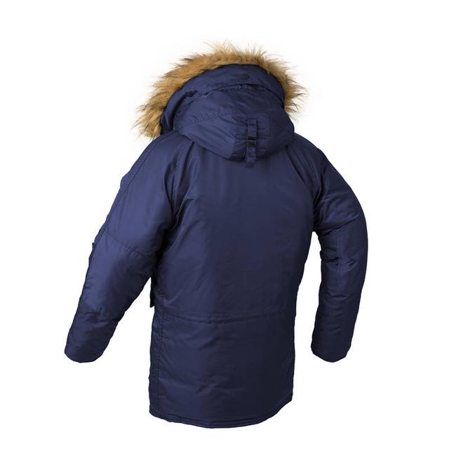Мужская зимняя теплая куртка Parker Coat Zipper Puffy Warm Jacket Medium Long Jacket