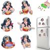 6pcs/Set Female Hero Series Diamond Painting Magnets for Refrigerator Diamond Art Fridge Magnets for Adults Diamond Art Refrigerator Magnets Kits