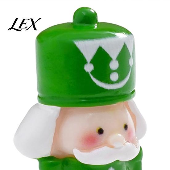 Winter Home Accents 2Pcs Mini Christmas Figurine, Cute Santa Claus Nutcracker Soldier Dolls, DIY Accessories Holiday Gift for Friends Micro Landscape