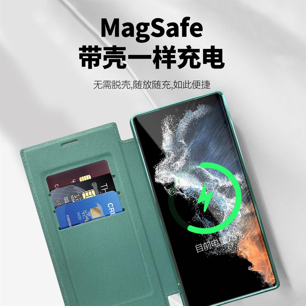 Применимо к чехлу для мобильного телефона Samsung S26Ultra, гальванический ромбовидный флип-кожаный чехол, магнитная зарядка A57, противоударный A07