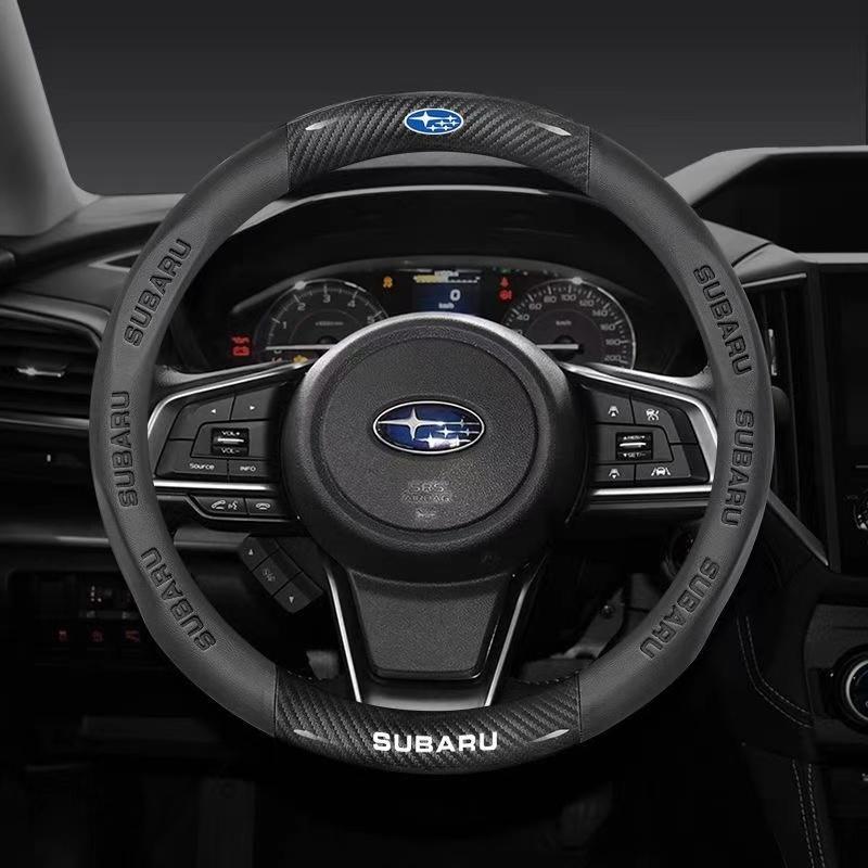 Для Subaru Brz Wrx Xv Ascent Forester Outback Impreza Legacy Автомобиль Противоскользящая Ультратонкая Кожаная Накладка на Руль из Углеродного Волокна