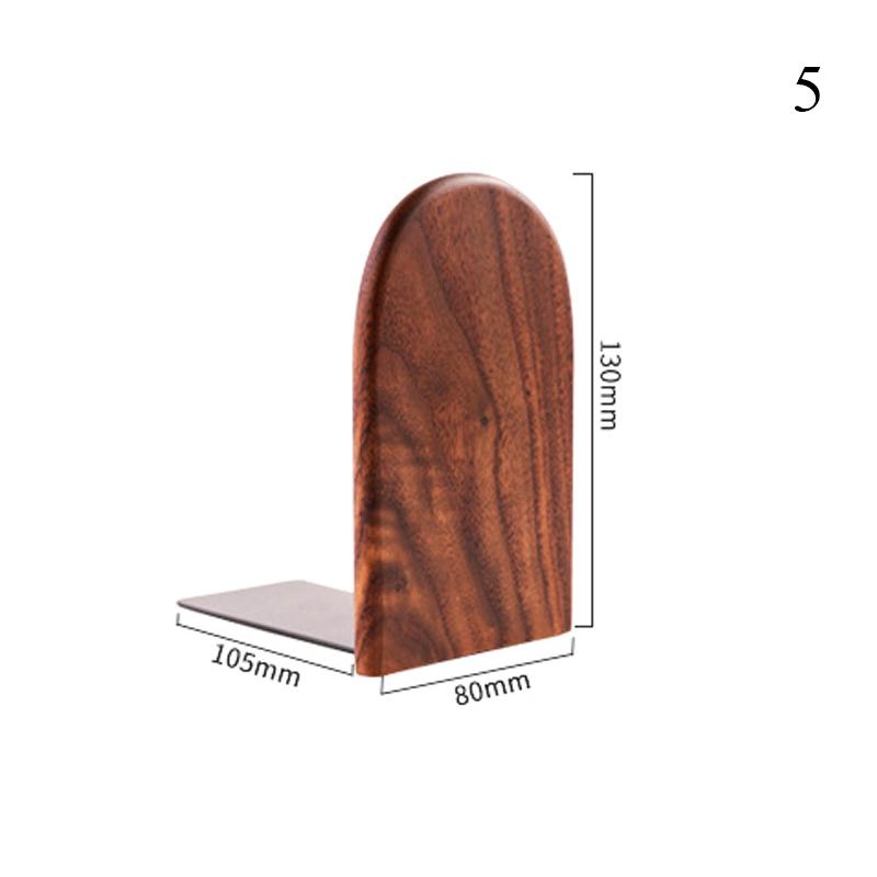 Nature Wooden Bookends Desktop Bookshelf Desk Organizer Office Home Book Accessories Storage Book Holder Wood Book Ends
