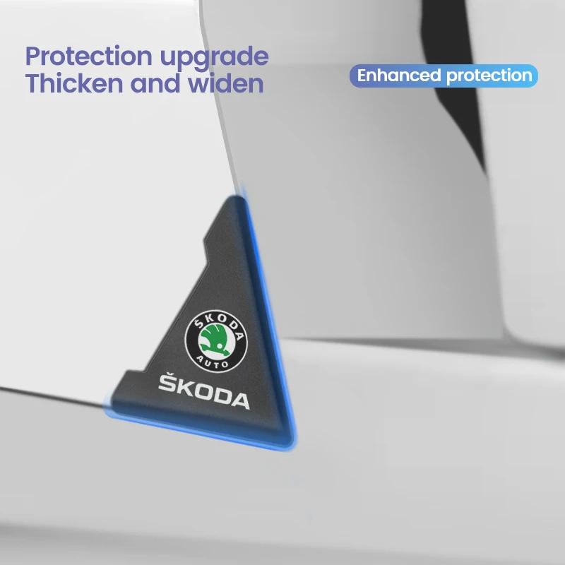 WMZW4 Car Door Corner Protective Cover Silicone Protector Door for Skoda Kamiq Kodiaq Karoq Yeti Octavia Fabia Rapid Superb accessorie