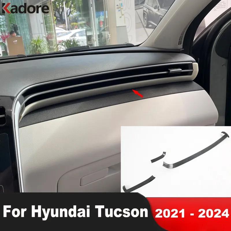 Накладка на вентиляционное отверстие бокового кондиционера для Hyundai Tucson NX4 2024, аксессуары для интерьера из углеродного волокна