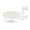 Aquarium Air Refiner High Dissolved Quiet Adjustable Fish Tank Nano Air Stone Disc with Double Suction Cups L White