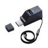 USB-C разветвитель с 3 портами, быстрая зарядка, защита от перегрузки, совместим с несколькими устройствами, адаптер Type-C