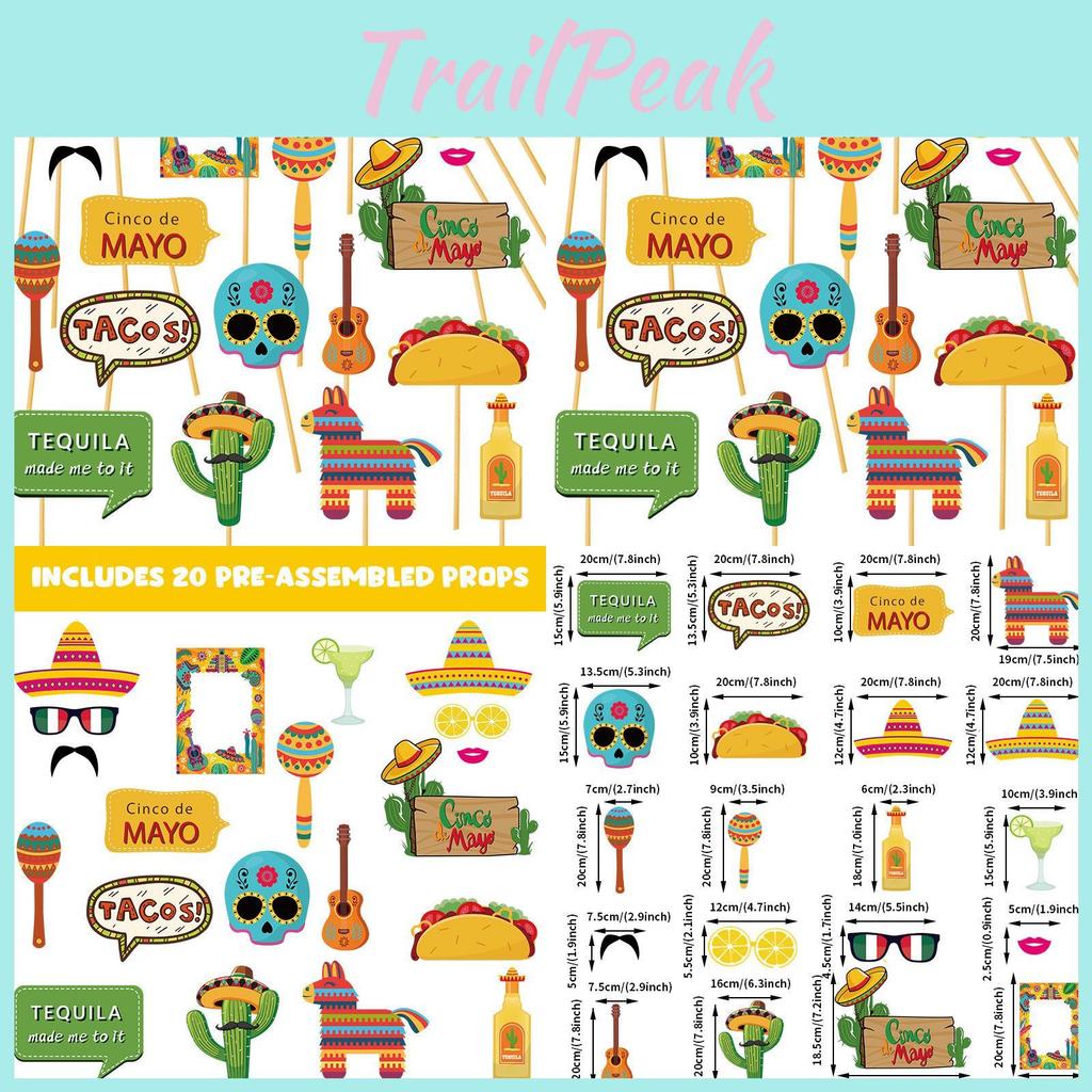 Мексиканский карнавал фото реквизит украшения для вечеринки из бумаги для праздничных мероприятий