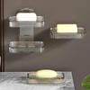 Wall Mounted Soap Holder Self Adhesive Soap Rack Bathroom Soap Dish No Drilling