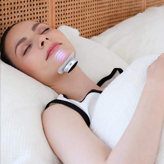Electric Anti-snoring Device with Patches Silent Type-C Rechargeable Adjustable Smart Throat Pulse