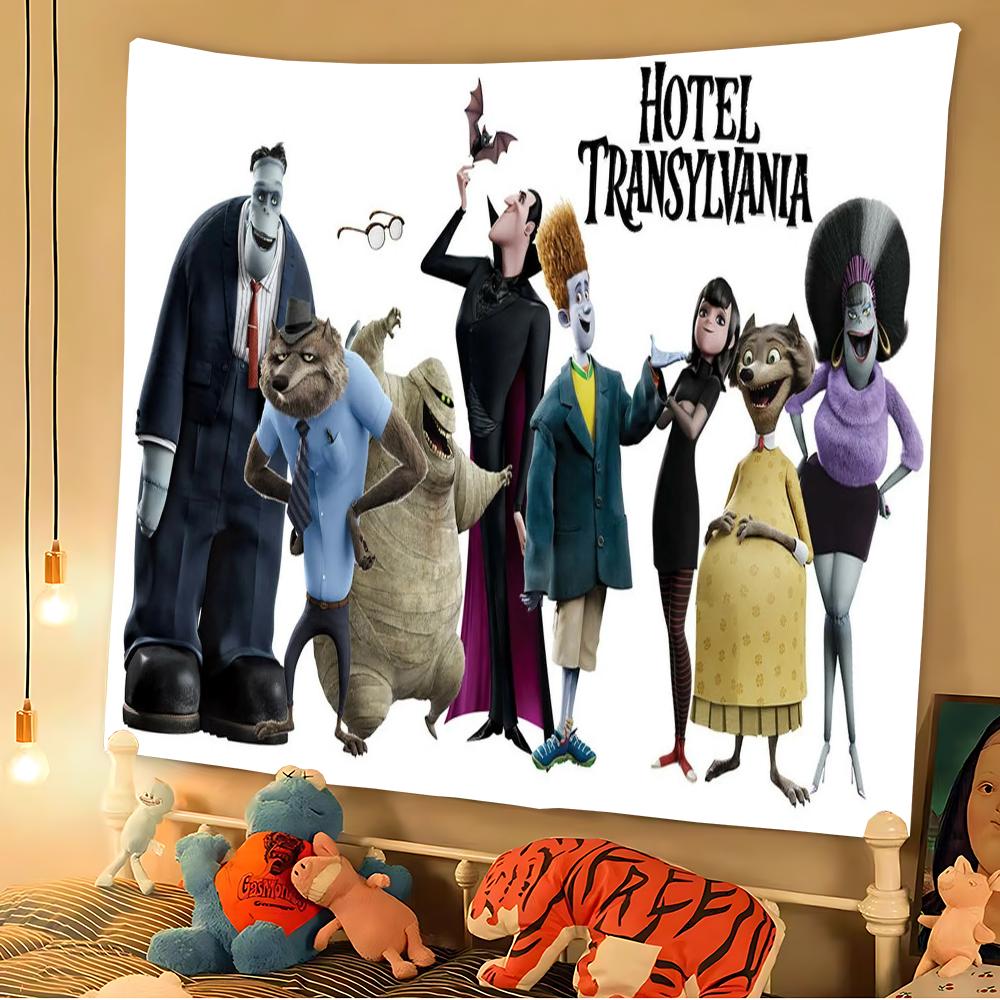 Hotel Transylvania Reusable Backdrop Cloth Animal Printed Background Cloth for Kids Birthday Party Decoration