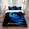 Custom Name Avatar Family Bedding 3 Piece Set HD Print Duvet Cover Pillowcases for Teens Adult Bedroom Decoration