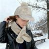 Осенне-зимняя бейсболка из искусственного меха норки для женщин с помпоном, теплый набор из искусственного меха и флиса для путешествий на открытом воздухе