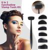 1 Set 6-in-1 Eyeshadow Crease Line Kit Portable Travel Eyeshadow Crease Stamp Women Cut Crease Creation Beginner-Friendly Professional Eye Makeup