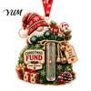 Christmas Party Favors Gnome Cash Holder Ornament, Acrylic Hanging Pendant for Holiday Money Envelope Alternative Tree Decoration, Surprise