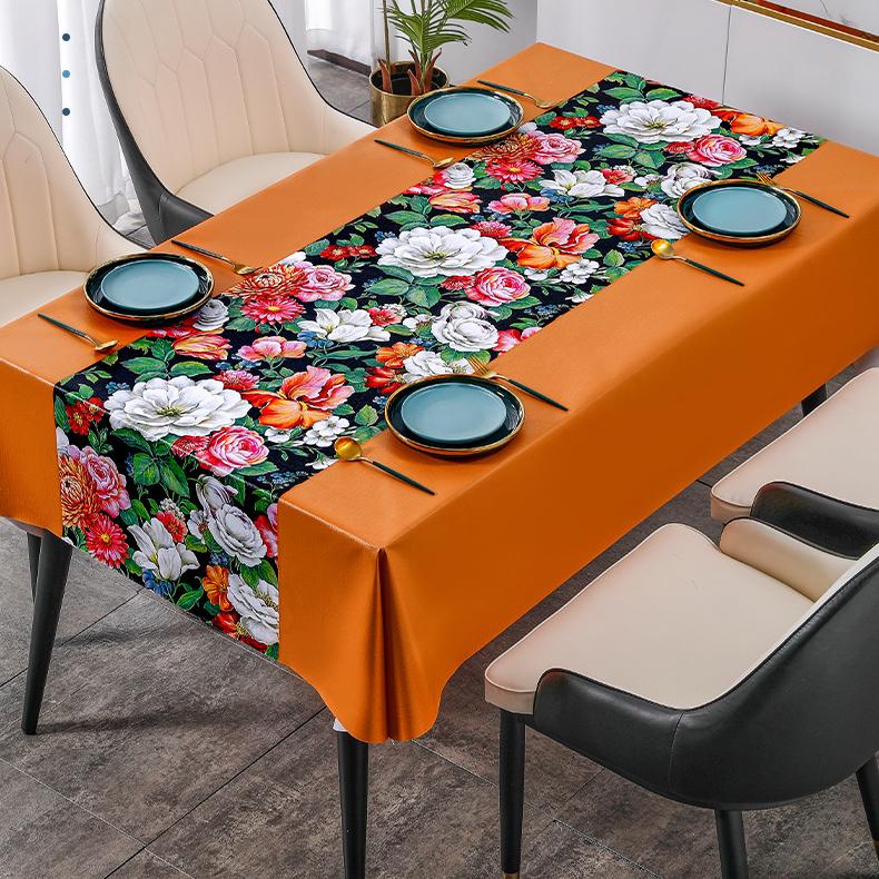 Красочная американская скатерть, водонепроницаемая, маслостойкая и устойчивая к ожогам прямоугольная чайная скатерть, настольный коврик из ПВХ