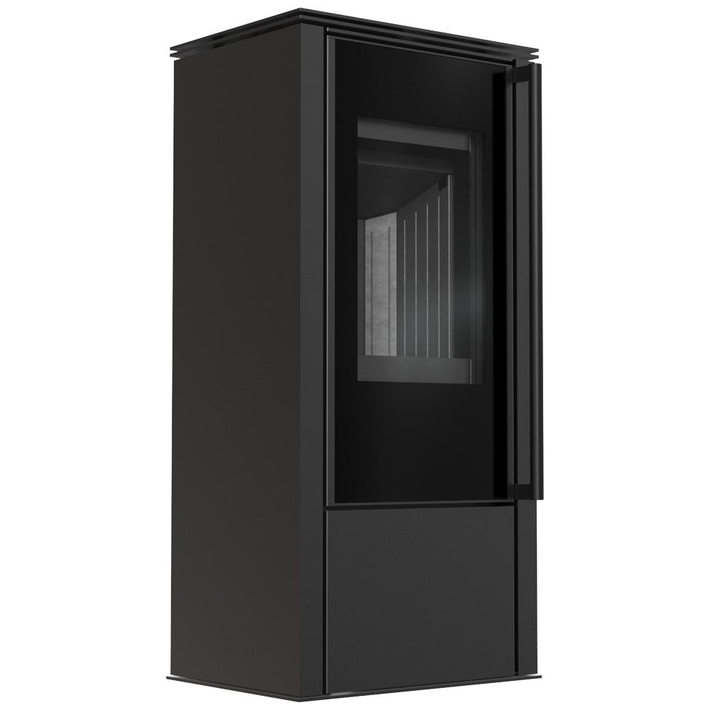 Wood burning steel stove KRATKI HATI Ø 150 5,5 kW black thermotec