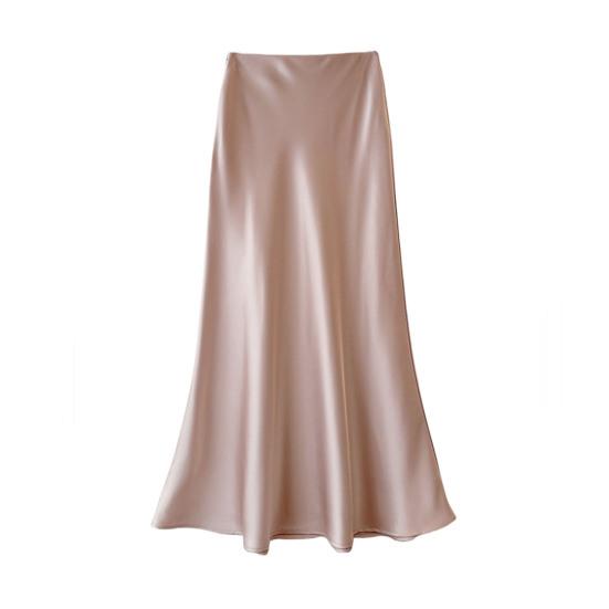 Женская юбка «рыбий хвост» с высокой талией, атласная, дышащая, с блеском, облегающего кроя, юбка макси, для работы, отдыха, повседневной носки