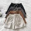 Korean-Style Summer Waffle Knit Women's Loose Wide-Leg Sports Shorts