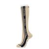 Высокие носки с логотипом бренда, гольфы FR [PEARLY GATES] женские (Вертикальный узор) / / 053-4186408 040_Шампанское