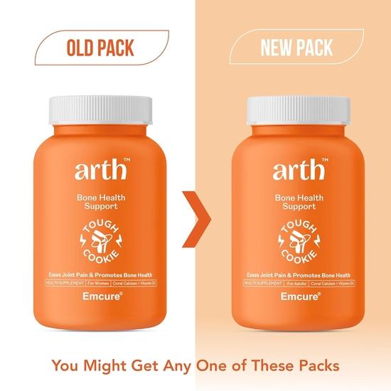 Арт Кальций и Витамин D3 (600 МЕ) Таблетки| Добавка для здоровья костей с коралловым кальцием (1000 мг) для всасывания на 60% больше, чем у других | 60N Вег