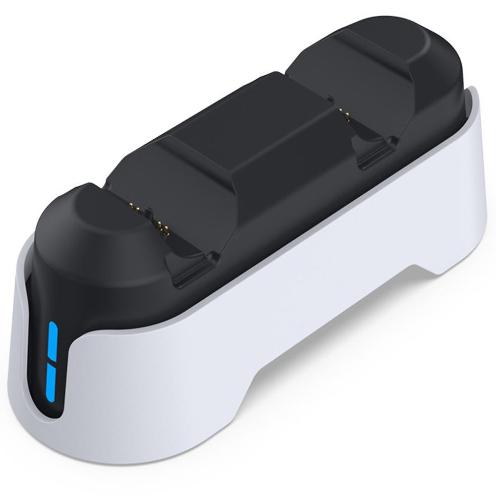 Док-станция для зарядки двух контроллеров PS5 со светодиодным индикатором, зарядная станция, зарядная станция для контроллеров/геймпадов PS5