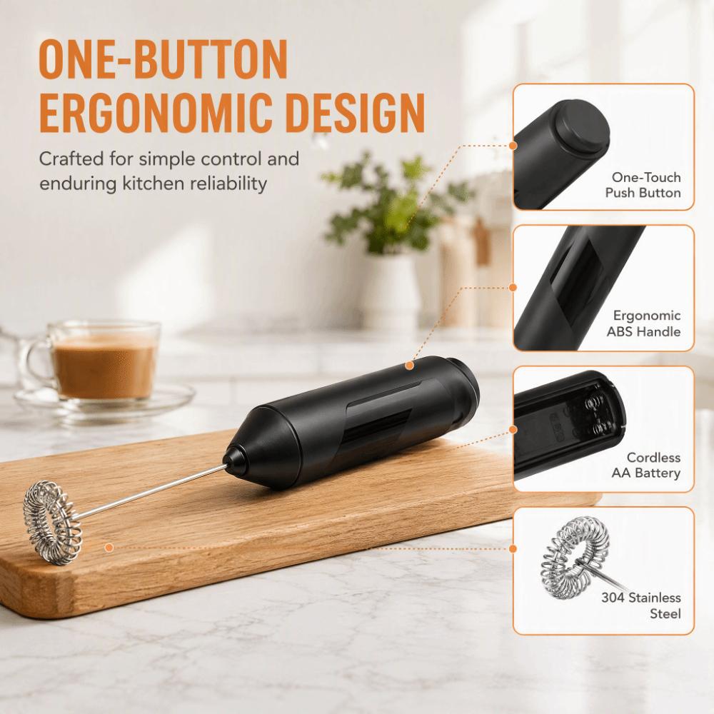 Handheld Design Handheld Coffee Frother Battery Operated Mini Drink Mixer Matcha Lattes