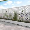 Outdoor White Wood Trellis Planter